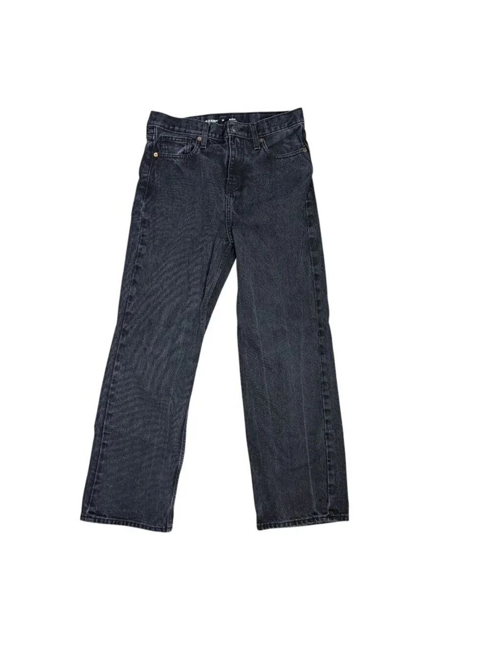 Old Navy Baggy Wide Leg Jeans Boys Size 14 Black Adjustable Waist
